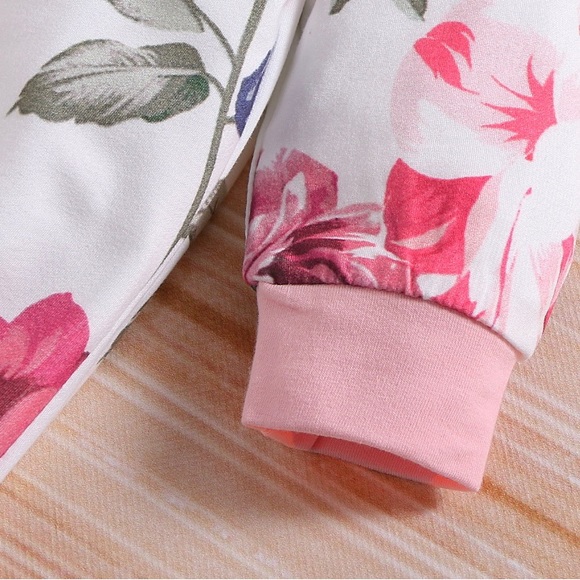 BUNDLE DEAL‼️ NWT FLOWERED RUFFLE BODYSUIT/Infant Girls 3-piece Set - Picture 5 of 12